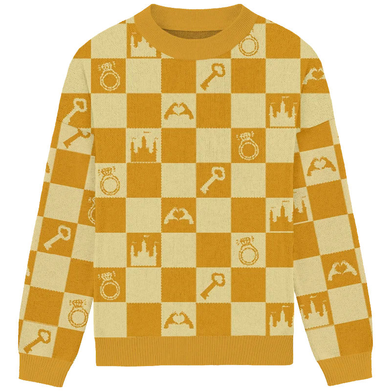 Personalized Outfit Fearless Checkered Knit Crewneck