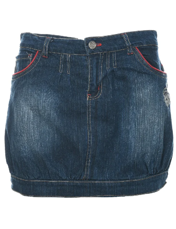 Fashion Design Denim Pencil Skirt - L
