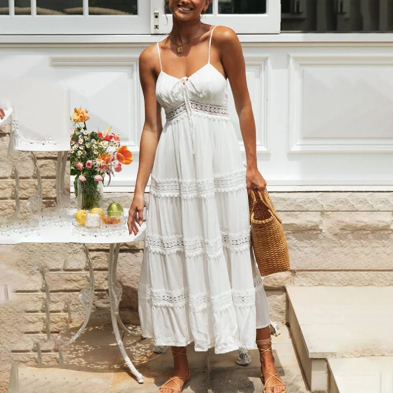 Street Style Bohemian halter dress_CWDMD2236