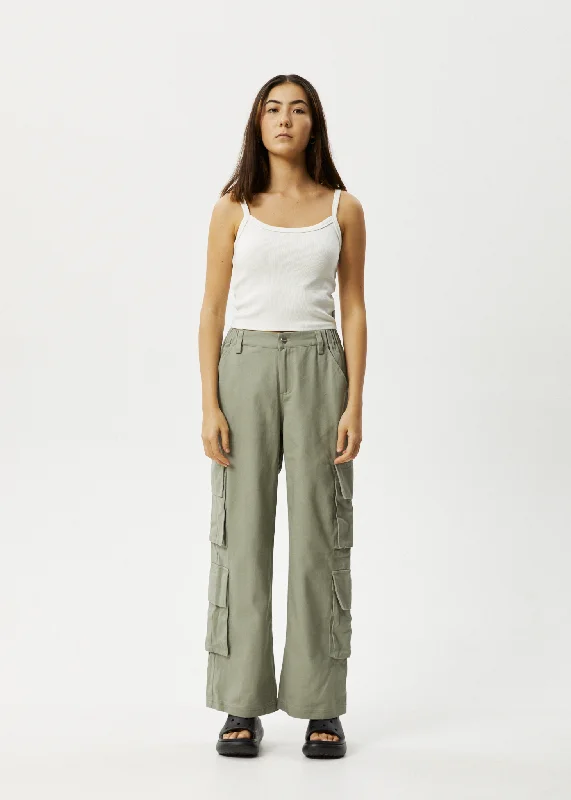 Short skirt design AFENDS Womens Midnight - Cargo Pants - Olive