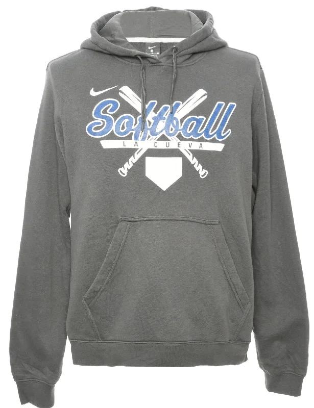 Retro Woolen Jacket Softball Nike Printed Hoodie - XL