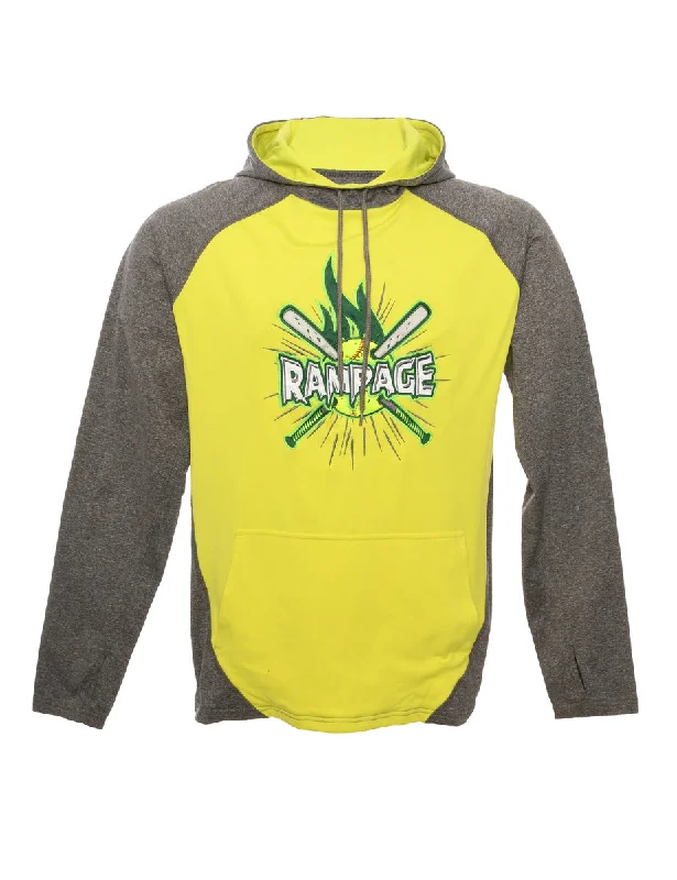 Sports outdoor style Grey & Lime Green Augusta Hoodie - M