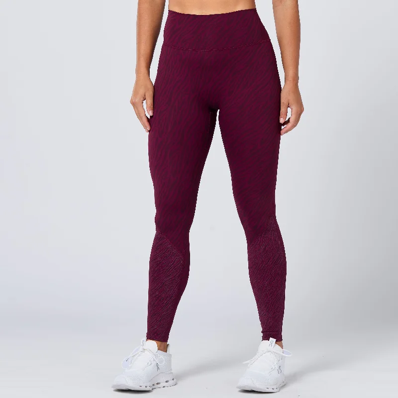 Fashionable And Versatile Anti-Slip Leggings 27" - Pickled Beet Print