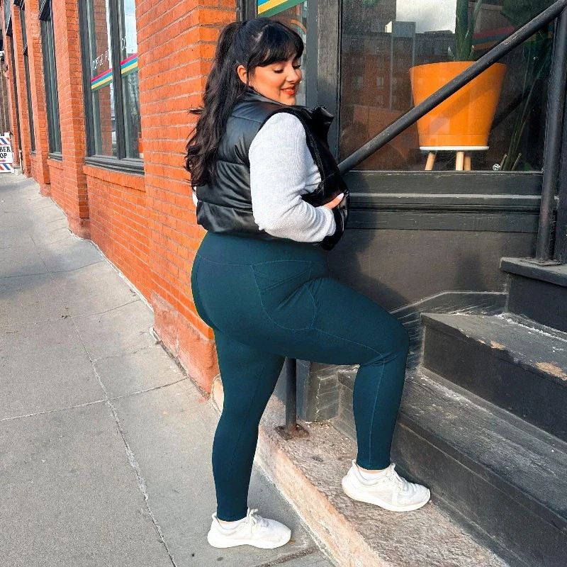 Trendy Comfort Long Squat Proof Leggings - Bone China (V2)