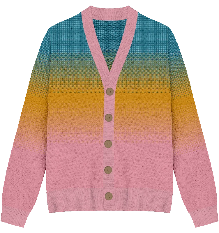 Minimal Style Pansexual Faded Knit Cardigan