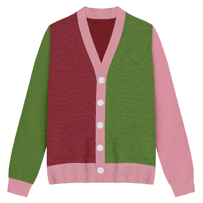 Dressing Tips Abrosexual Colorblock Knit Cardigan