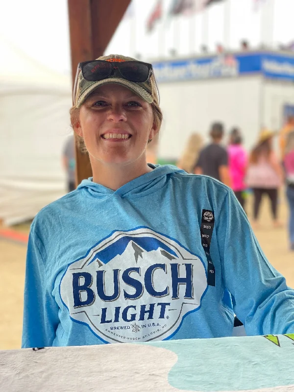 End Of The Year Busch LIGHTWEIGHT HOODIE- Sky Blue CLEARANCE
