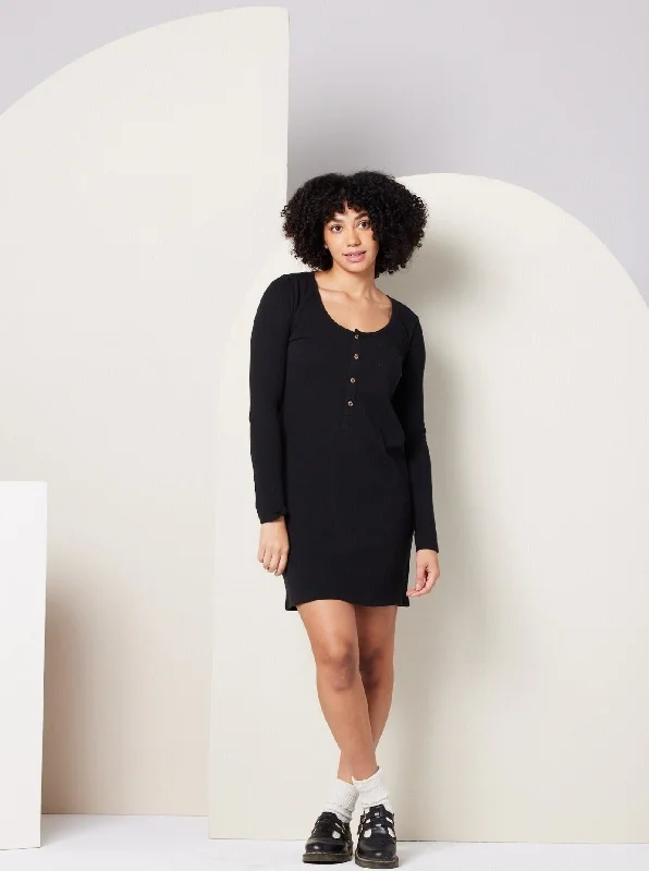 Basic Comfort Aminah Dress - Black