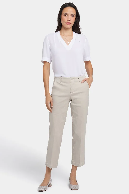 Fashion And Simplicity Marilyn Straight Ankle Pants - Feather