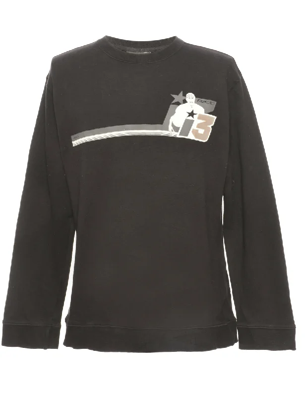 Warm Comfort Reebok Sports Black Sweatshirt - M