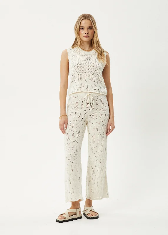Personalized Design AFENDS Womens Saint - Knit Pants - White