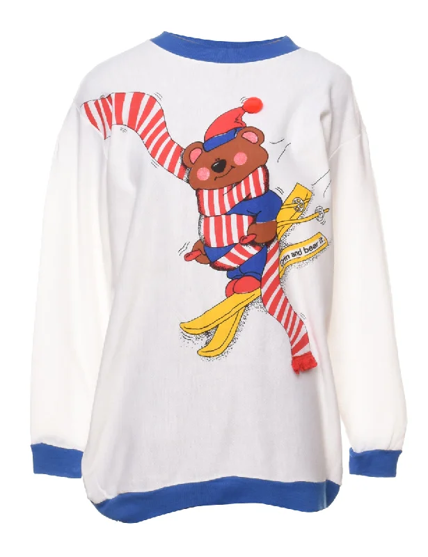 Fresh Comfort Bear Cartoon Sweatshirt - S