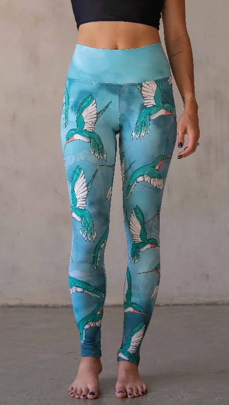Comfortable Fashion Hummingbirds- Athleisure Leggings