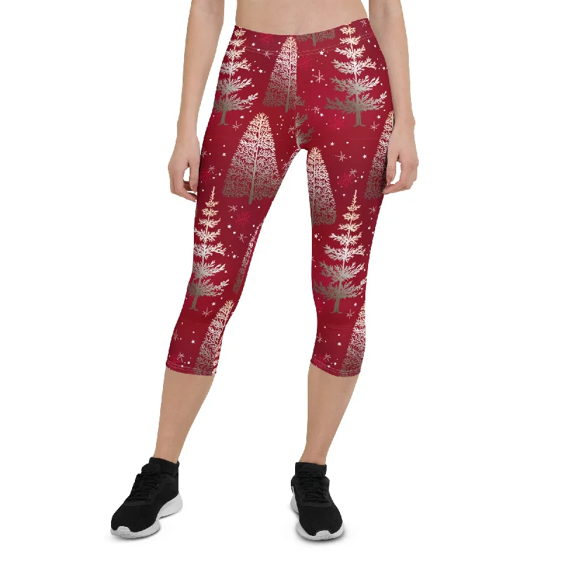 New Design Silver Noel Pines Capris