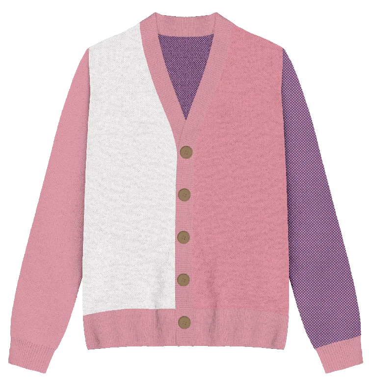 European Plan Sapphic Colorblock Knit Cardigan