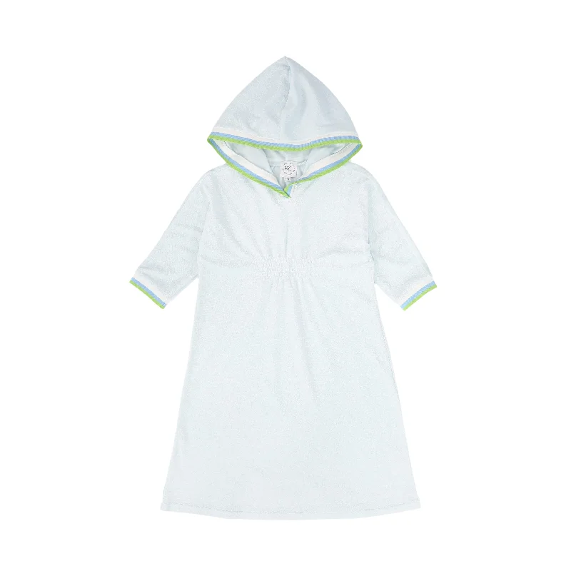 Simple research WATER CLUB LIGHT BLUE STRIPE TERRY DRESS