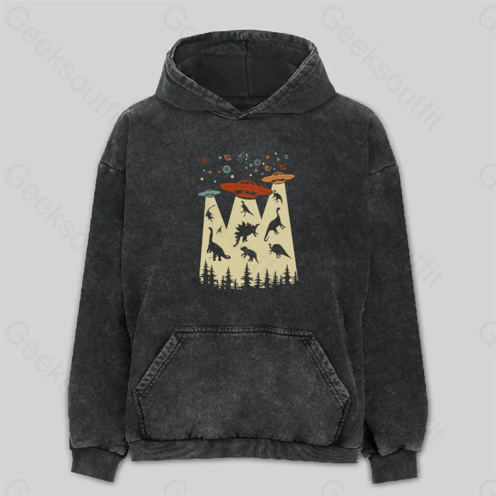 Cozy Shirts Dinosaur Planet Washed Hoodie