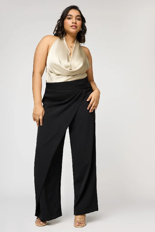 Leisure Sports Cinder Black Curve Pareo Korean Pants