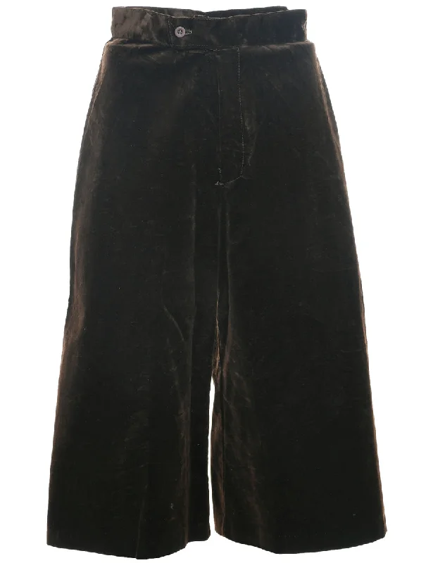 Hooded design Flared Leg Velvet Trousers - W27 L18
