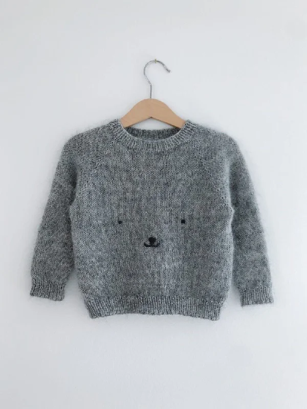 Avant-garde Design Teddy Bear Sweater for kids by PetiteKnit, No 1 yarn kit (ex pattern)