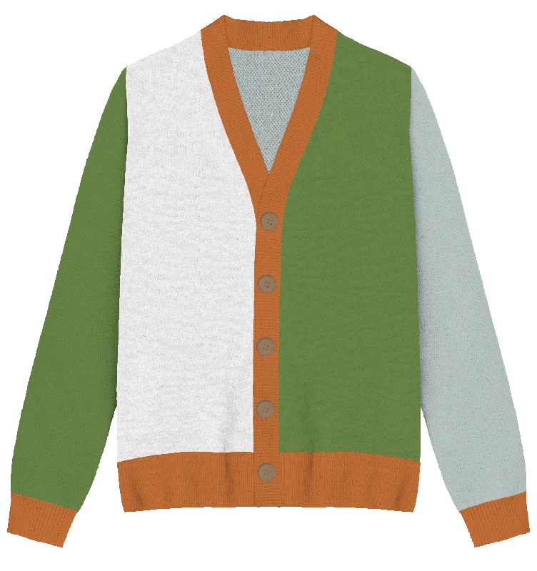 Fashion Classic Unlabeled Colorblock Knit Cardigan