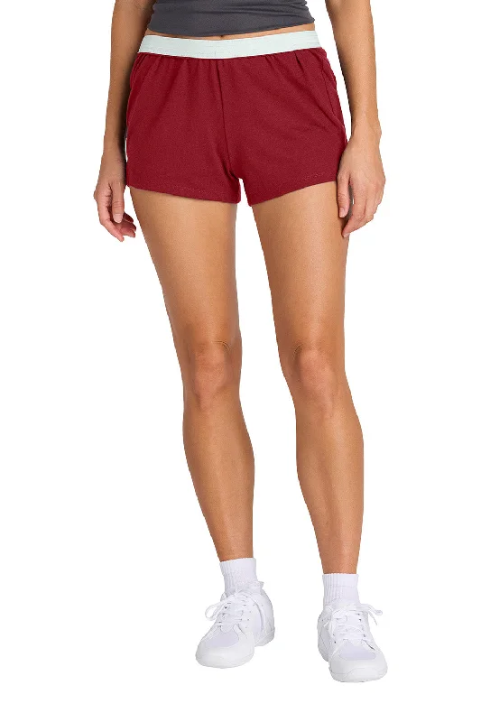 Autumn Selection Sport-Tek Womens Jersey Knit Squad Shorts - Deep Red - NEW