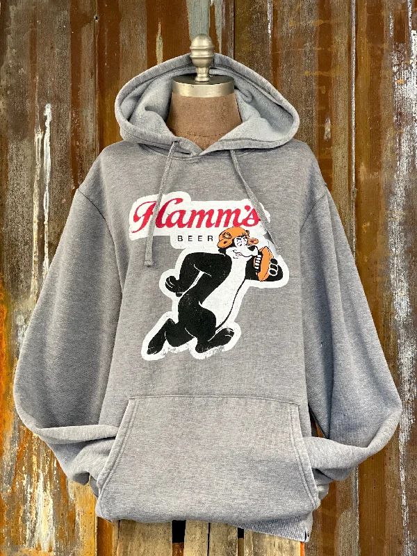 Warm and substantial Hamm's Football LUXE Hoodie- Castle Rock Grey
