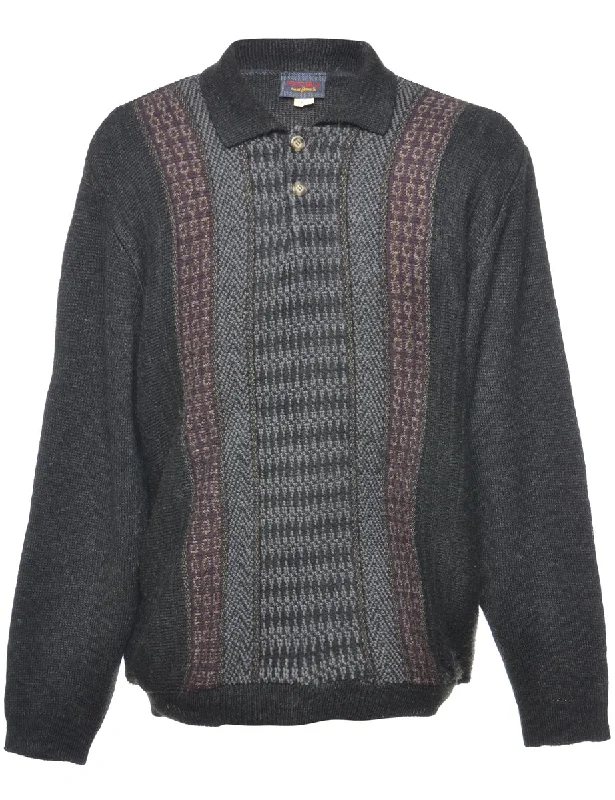 Elegant Tailoring Dark Grey Jumper - L