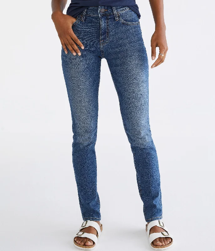 Versatile Style Aeropostale Women's Premium Seriously Stretchy Mid-Rise Skinny Jean