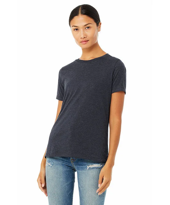 Classic Series 6400CVC - Bella + Canvas Ladies Relaxed Heather CVC Short-Sleeve T-Shirt | Heather Navy Classic Series 6400CVC - Bella + Canvas Ladies Relaxed Heather CVC Short-Sleeve T-Shirt | Heather Navy