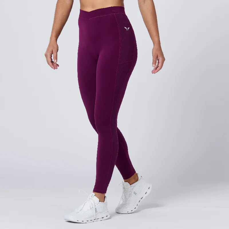 Fresh And Elegant Crossover Leggings 27" - Pickled Beet