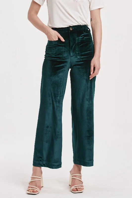 Body Design High Rise Wide Leg Pants In Clover