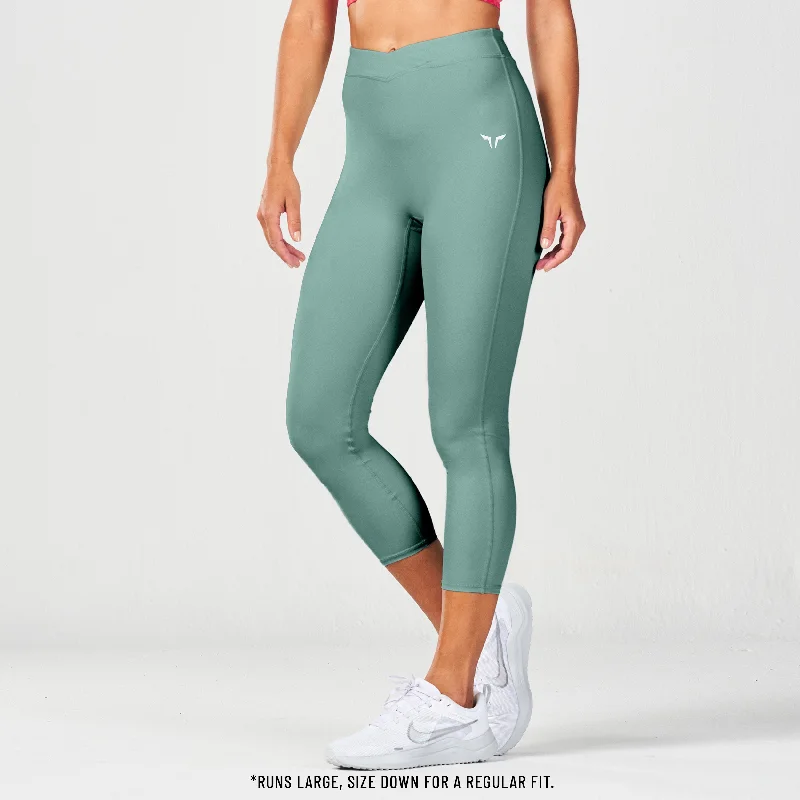 Relaxed Style Crossover Leggings 24" - Dark Forest