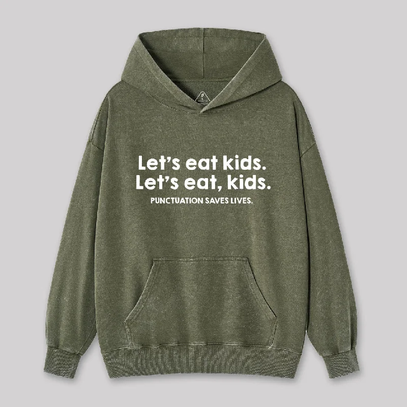 Personalized Series Punctuation Saves Lives Washed Hoodie