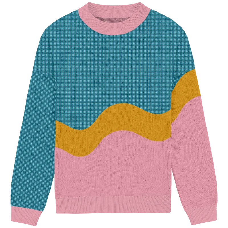 Short Design Pansexual Squiggle Knit Crewneck