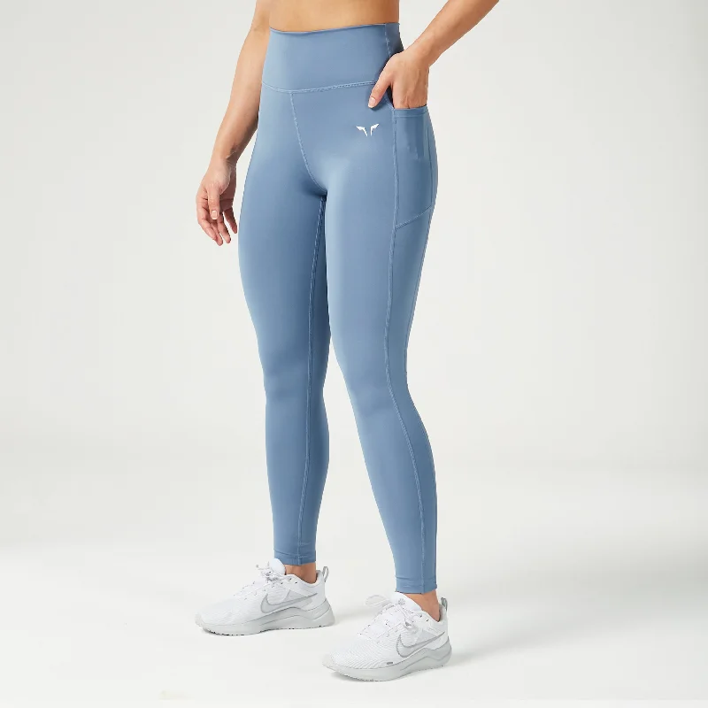 Cozy Chic Essential High Waisted Leggings 27" - Coronet Blue
