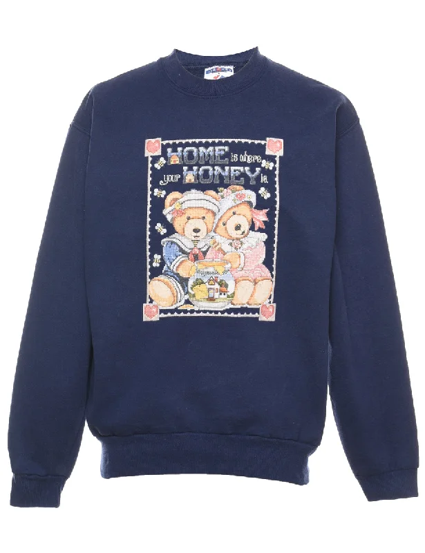Soft Style Home Honey Printed Sweatshirt - M