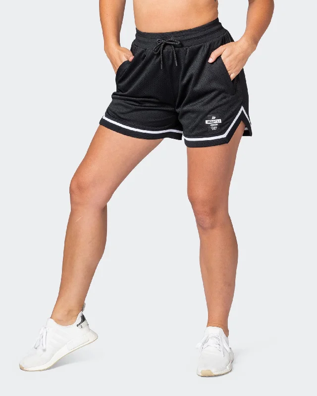 Relaxed Style Womens Grand Slam Basketball Shorts - Black