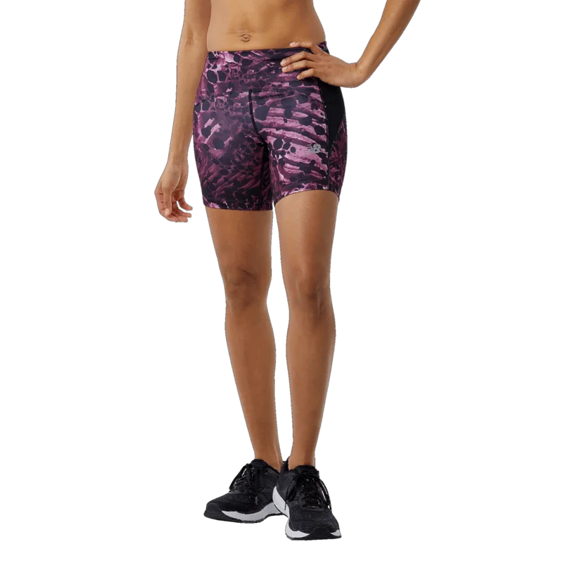 Fashion Must-have New Balance Women's Printed Impact Run Fitted Short