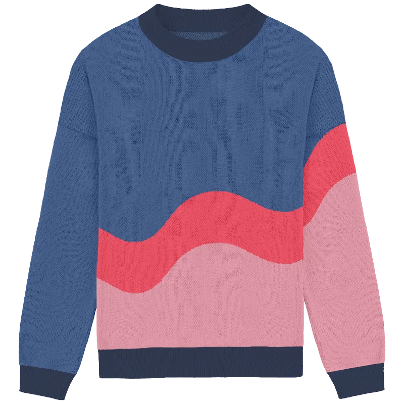 Ethnic Style Omnisexual Squiggle Crewneck
