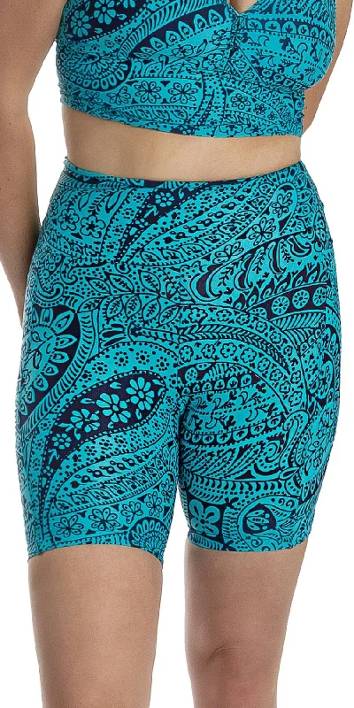 Elegant And Elegant Paisley Tide Eco Midi Shorts with Pockets