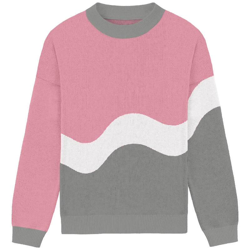 Double-sided Wear Demigirl Squiggle Crewneck