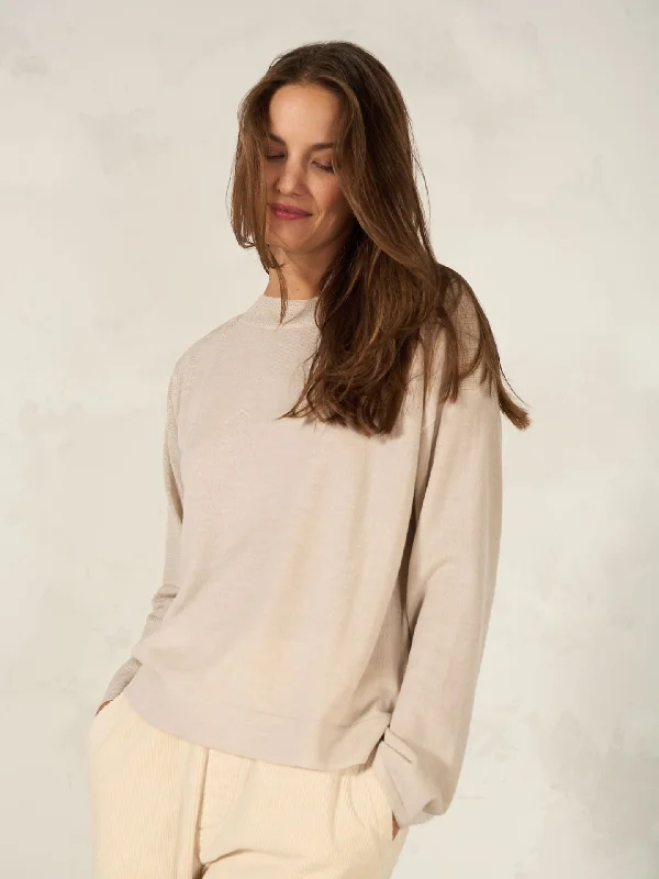 Energy Plan Nile Ribbed Detail Boatneck Merino Sweater