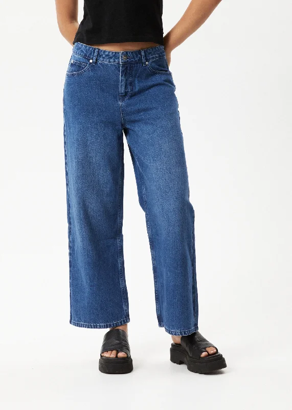 Chic Lounge AFENDS Womens Kendall - Denim Low Rise Jeans - Authentic Blue