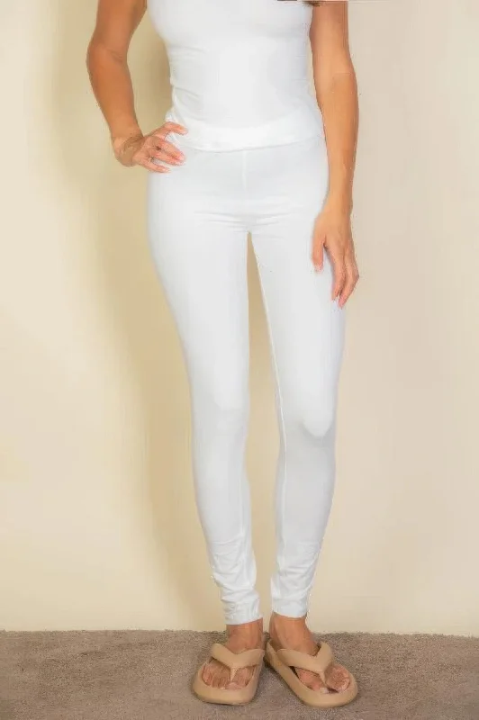 Personalized print Basic Solid Leggings