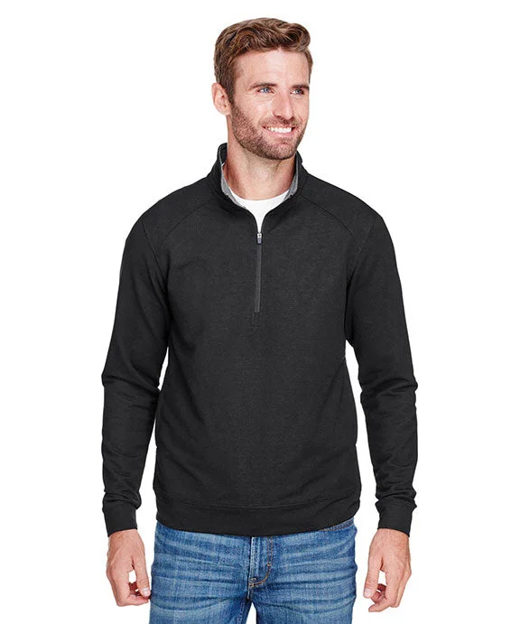Slim Fit JA8434 - J America Adult Omega Stretch Quarter-Zip | Black