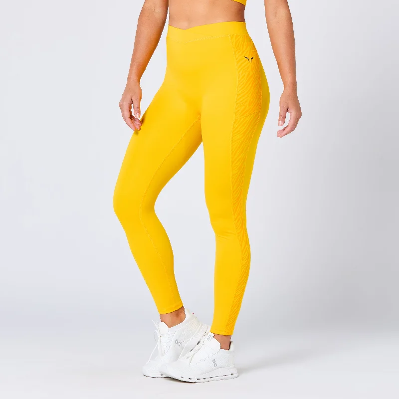 American Style Crossover Leggings 27" - Spectra Yellow