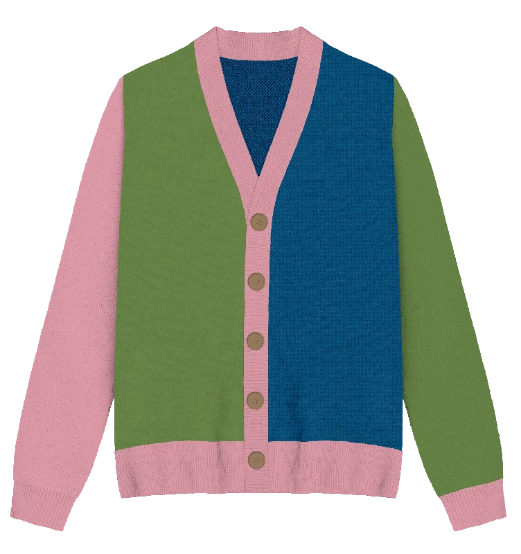 Comfortable Mind Polysexual Colorblock Knit Cardigan