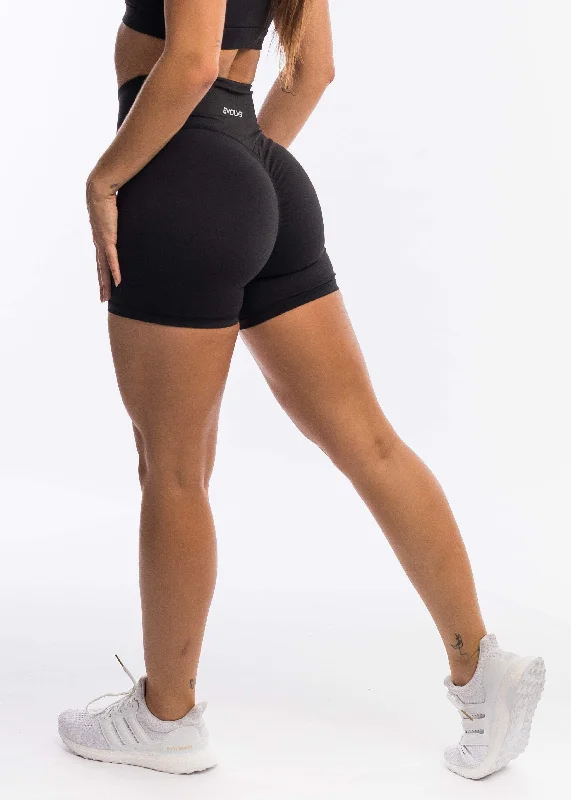 Windbreaker fashion Motion Shorts - Black