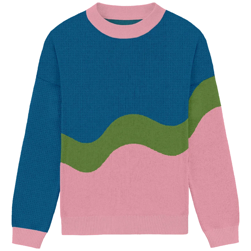 Slightly Flared Design Polysexual Squiggle Crewneck
